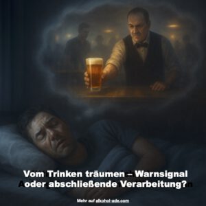 Mann träumt davon dass ihm ein Bier aufgezwungen wird
