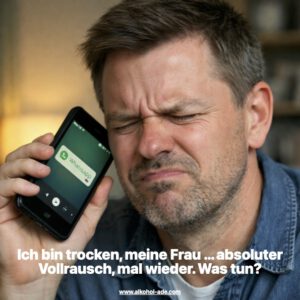 Mann hört eine WhatsApp-Nachricht an und ist sichtlich genervt