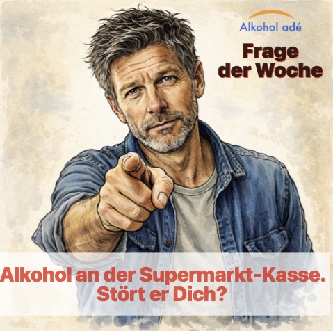 Zeichnung – Mann zeigt mit dem rechten Zeigefinger auf den Betrachter