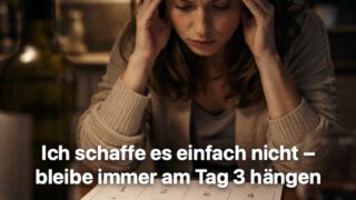 Ich schaffe es einfach nicht – bleibe immer am Tag 3 hängen