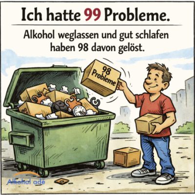 Ich hatte 99 Probleme- Alkohol weglassen und gut schlafen haben 98 davon gelöst