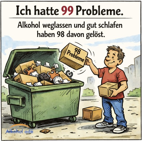 Ich hatte 99 Probleme- Alkohol weglassen und gut schlafen haben 98 davon gelöst