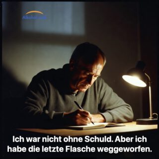 Ich war nicht ohne Schuld. Aber ich habe die letzte Flasche weggeworfen.