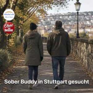 Zwei Menschen gehen gemeinsam spazieren – Sober Buddy als Unterstützung bei Abstinenz
