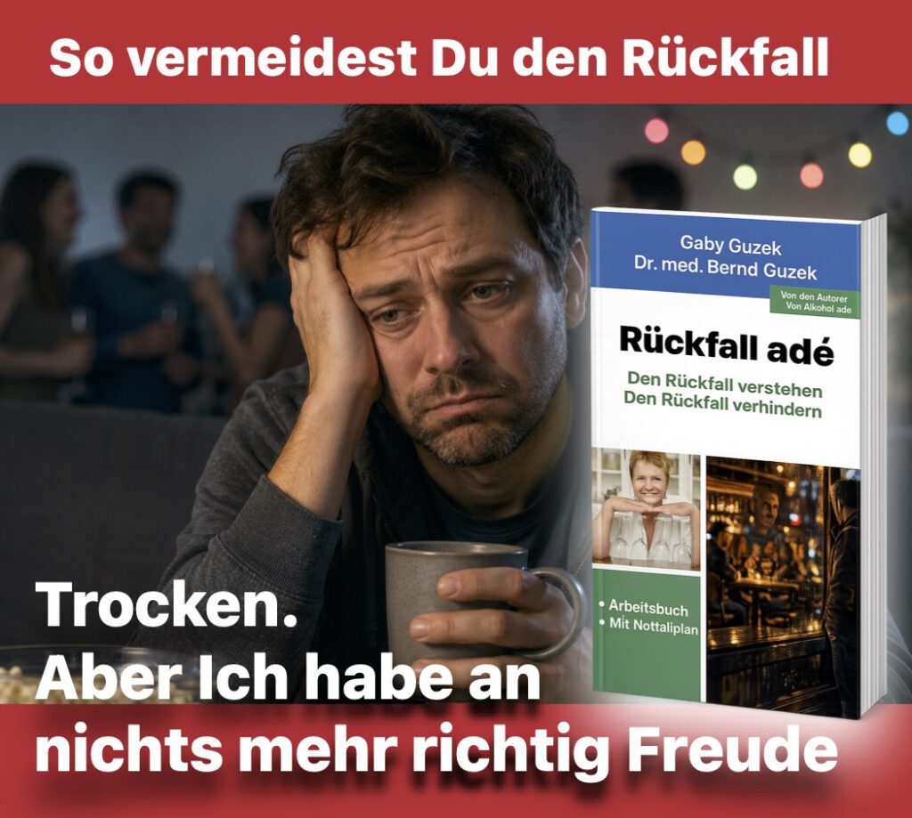 Unglücklicher Mann - Teil einer Anzeigenserie für das Buch "Rückfall ade"