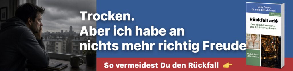 Unglücklicher Mann - Teil einer Anzeigenserie für das Buch "Rückfall ade"