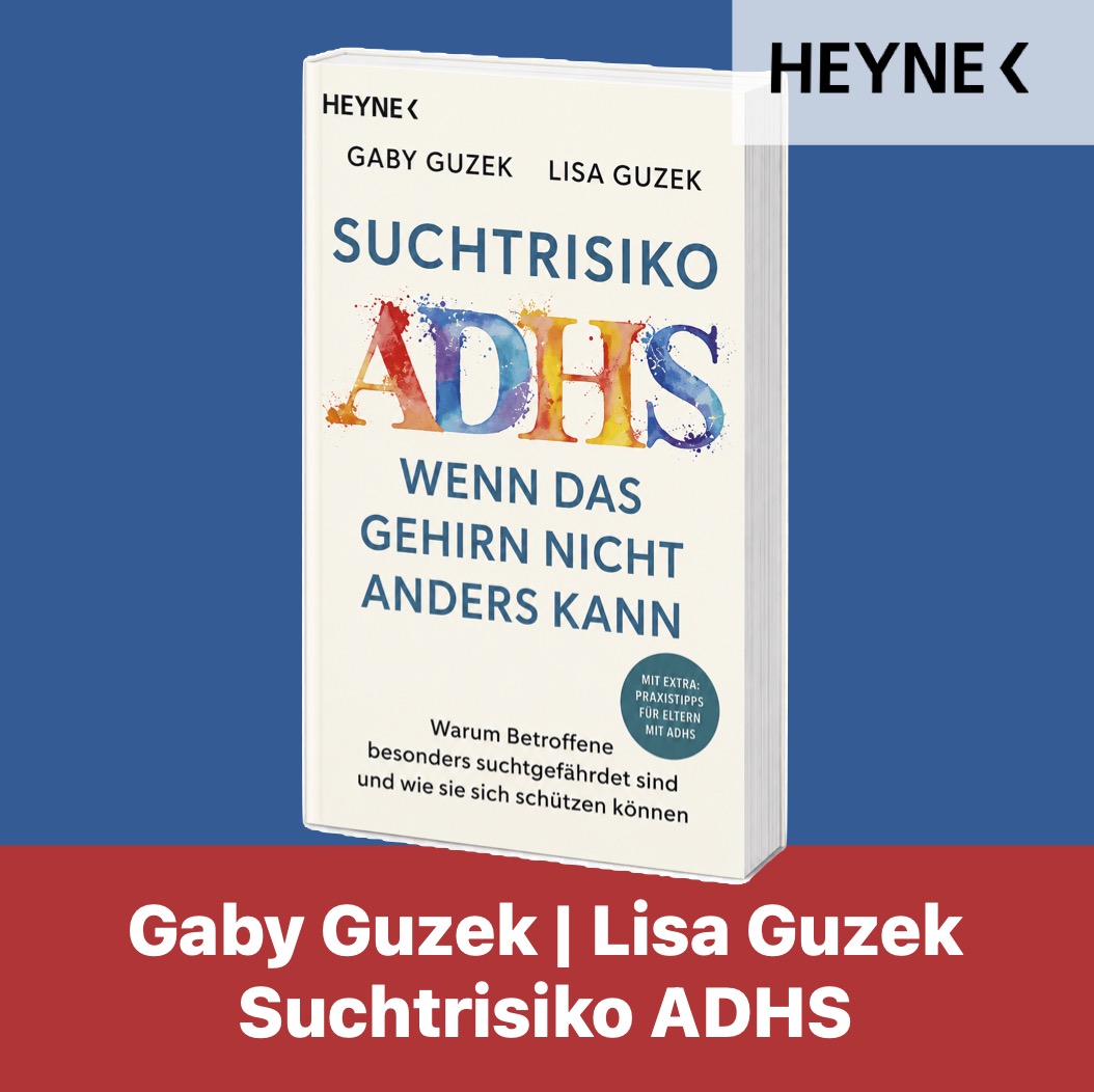 Cover des Buches Suchtrisiko ADHS von Gaby Guzek und Lisa Guzek