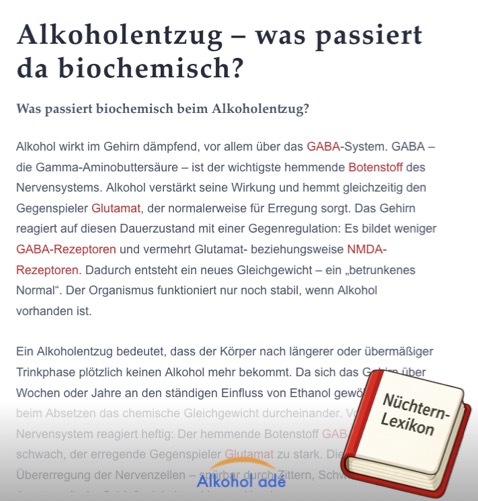 Screenshot: Alkoholentzug - was passiert da biochemisch?