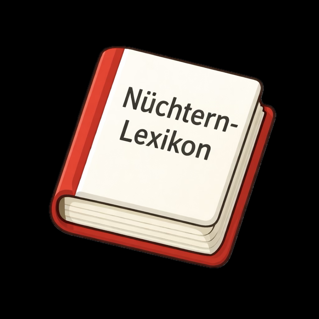 Stilisiertes Buchcover "Nüchternlexikon"
