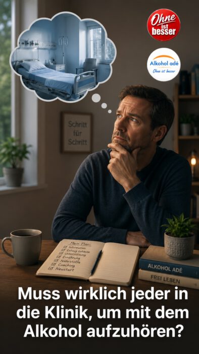Muss wirklich jeder in die Klinik, um mit dem Alkohol aufzuhören?